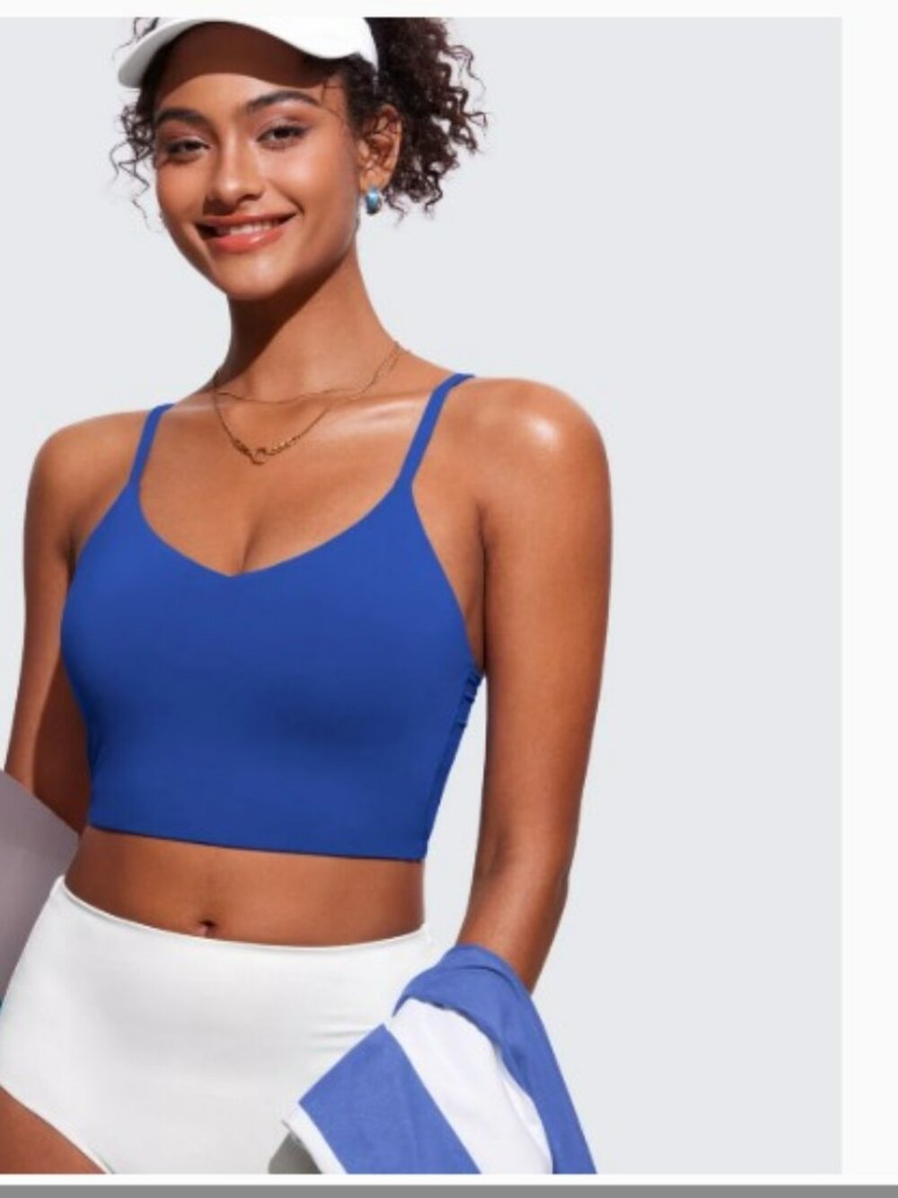 NWT CRZ Yoga Swimsuit top Size Sm Color Wave Blue
